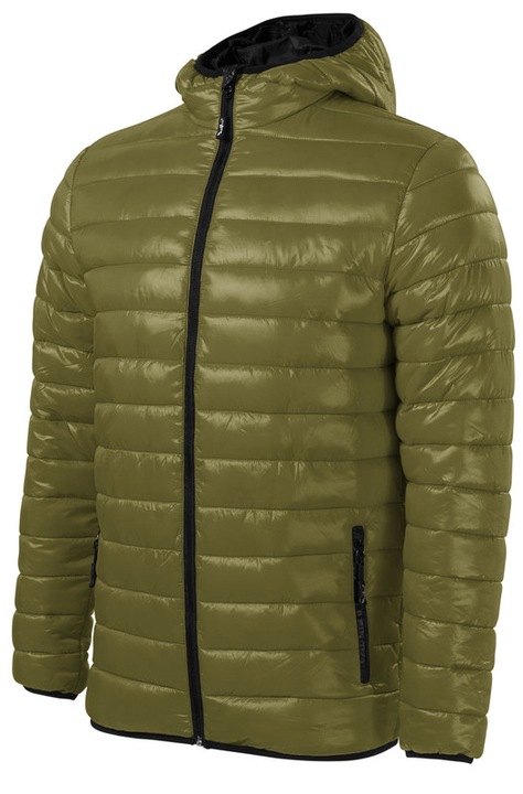 Geaca pentru Barbati, Poliamida, Gluga Captusita, Calduroasa si Usoara, Verde