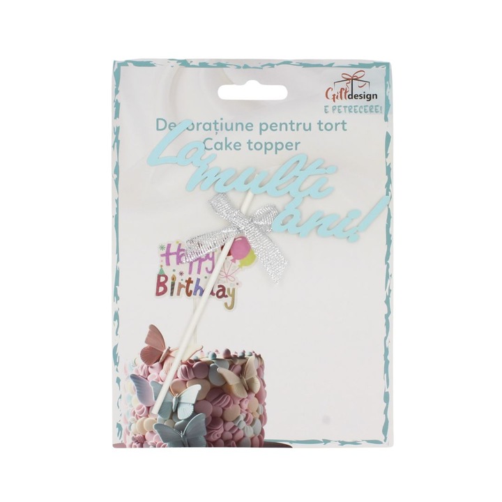 Топер за торта с послание Честит рожден ден