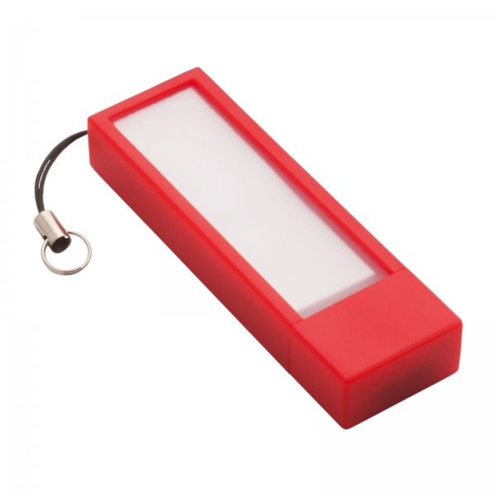 Стик USB флашка, Reflects NOTES, оборудвана с, отделение за лаптоп, 4GB, Червена