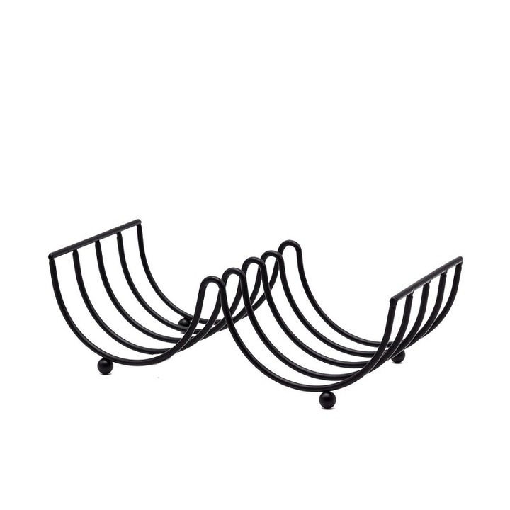 Suport hartie igienica Ridder Mila, negru, otel inoxidabil