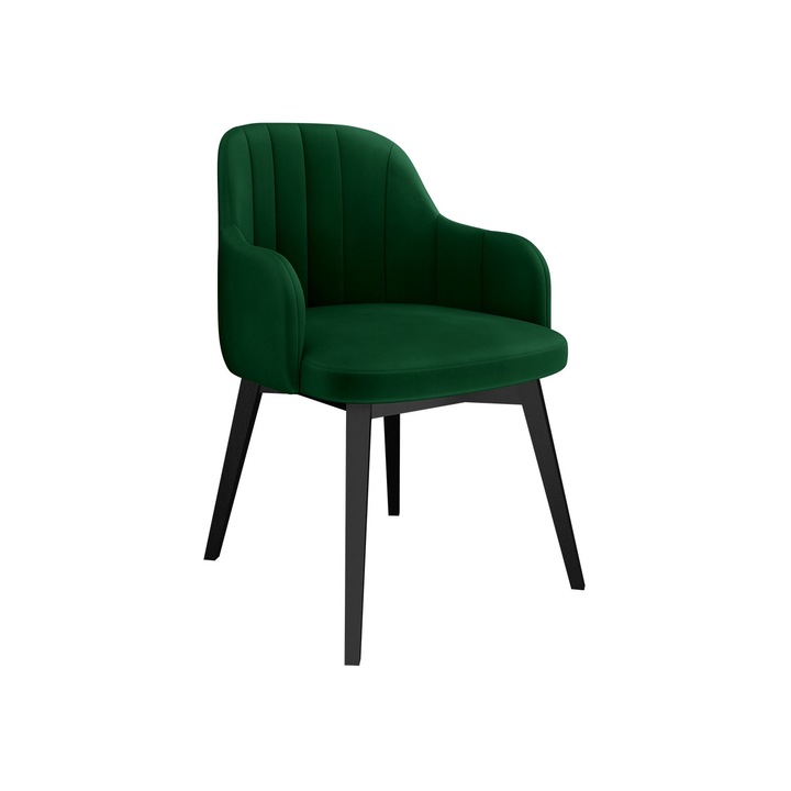 Scaun Nagrinto, MIRJAN24, negru / verde, 52x54x81 cm