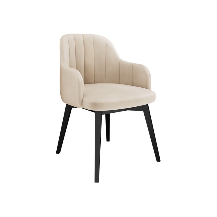 Scaun Nagrinto, MIRJAN24, negru / bej, 52x54x81 cm