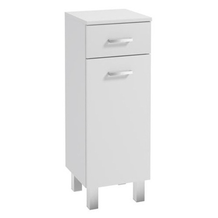 Dulap de baie pe picioare, Lacuit, Alb, Domodomo 85x30 cm