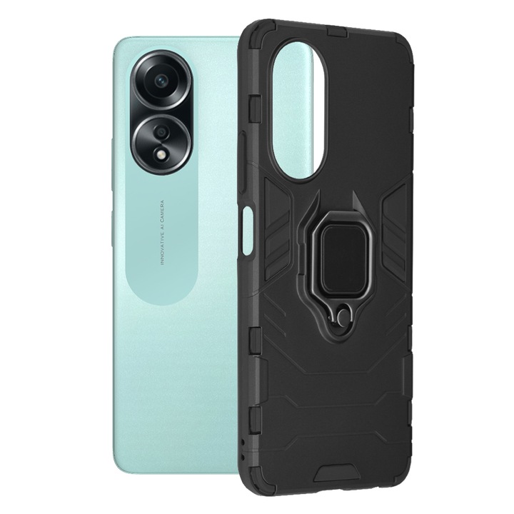 Калъф за Oppo A58 4G - Techsuit Silicone Shield - Черен