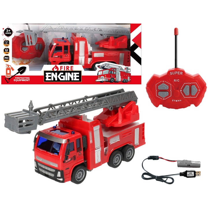 Играчка пожарна кола, Trifox, 3 години+, Червена