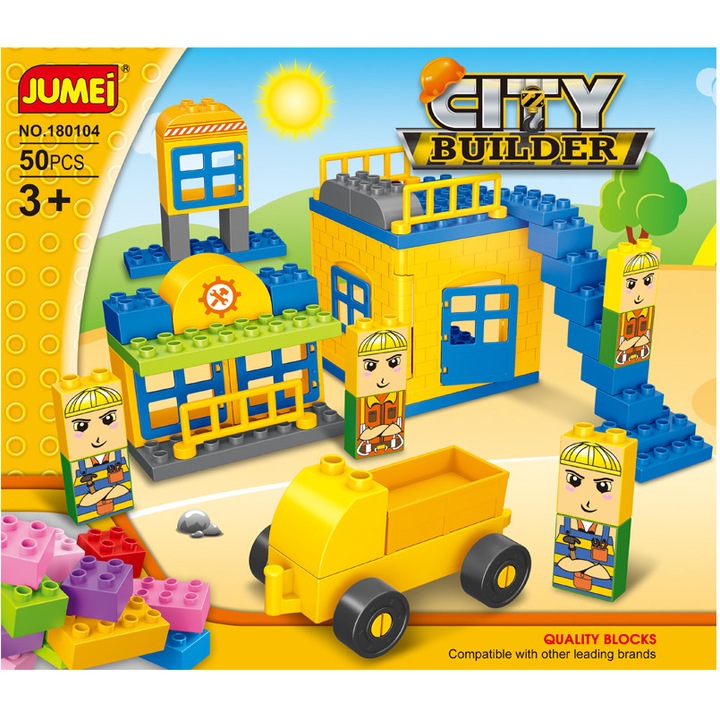 Конструктор Jumei, 50 части, Многоцветен