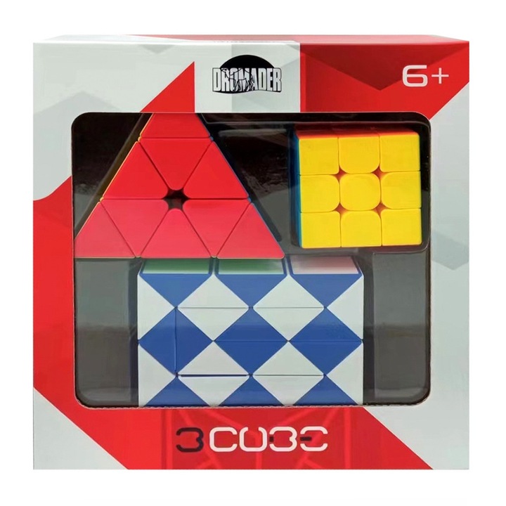 3 db játékkocka készlet, Trifox, 6 év feletti, Többszínű