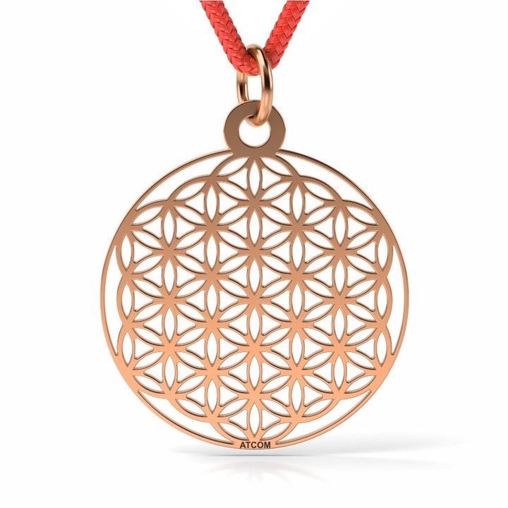 Pandantiv din aur roz cu snur model Nirvana