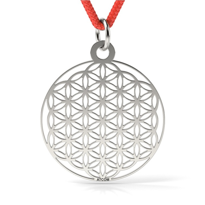 Pandantiv din aur alb cu snur model Nirvana