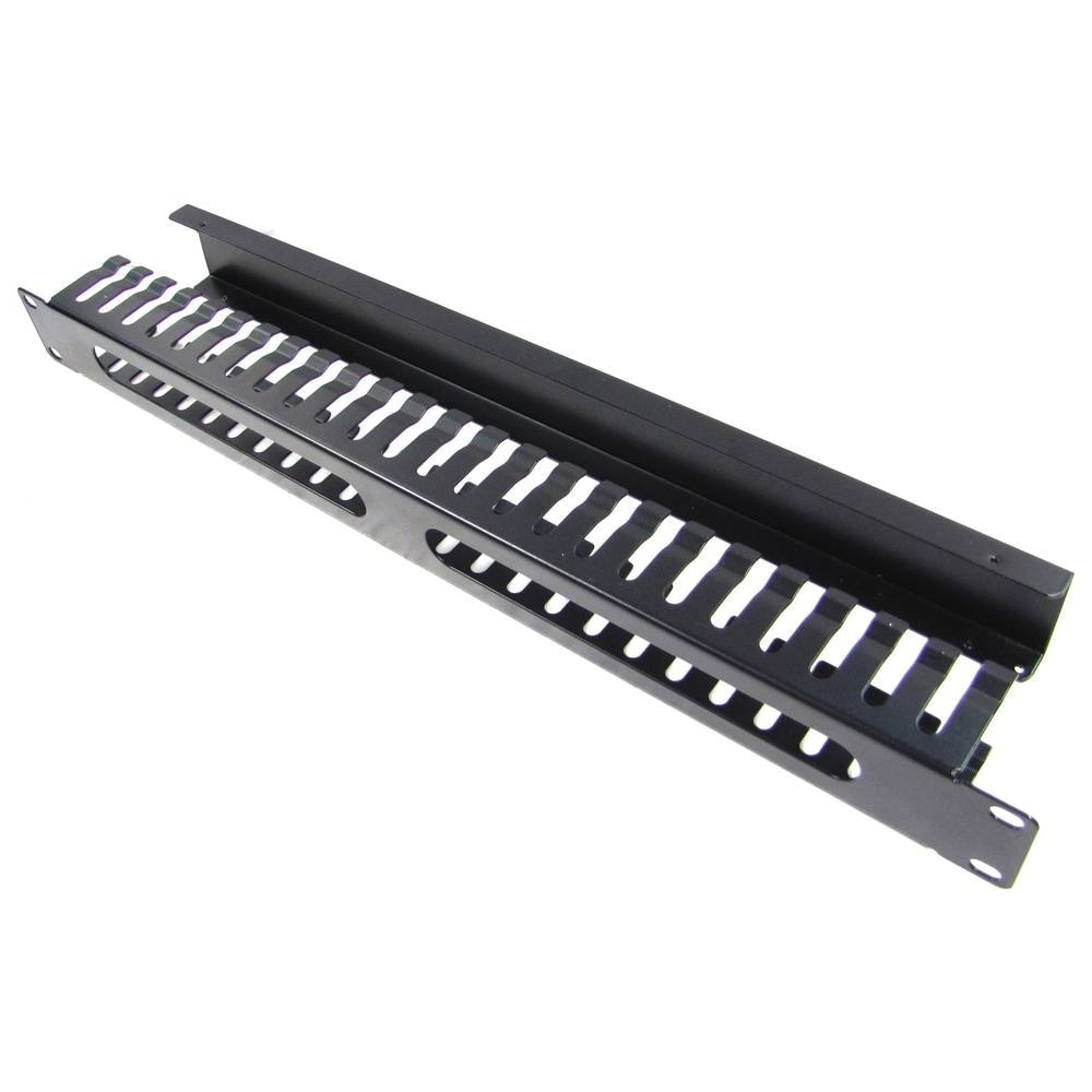 Ghidaj organizator cabluri pentru rack, metalic, negru, 1U (wire ...