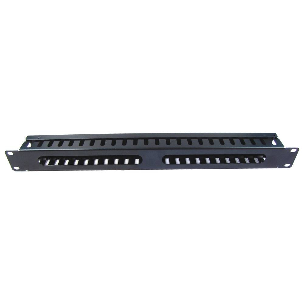 Ghidaj organizator cabluri pentru rack, metalic, negru, 1U (wire ...