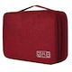 Organizator De Calatorie, Wobell, Model WO-997, Cu 5 Benzi Cu Scai, Dimensiuni 28x10x21cm, 2 Fermoare, Poliester 900D Oxford, Ideal Pentru Electronice Si Accesorii, Rezistent Si Practic, Culoare Rosu Burgund