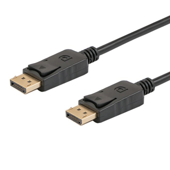DisplayPort kábel Savio 3m, 4K, fekete