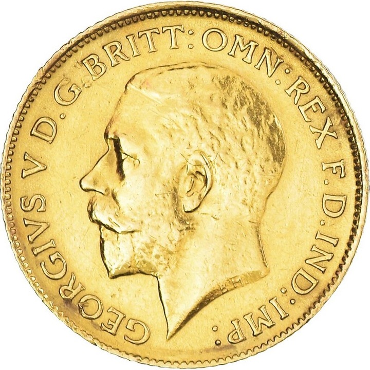 Moneda istorica din Aur 1\2 sovereign George V 3.99 g