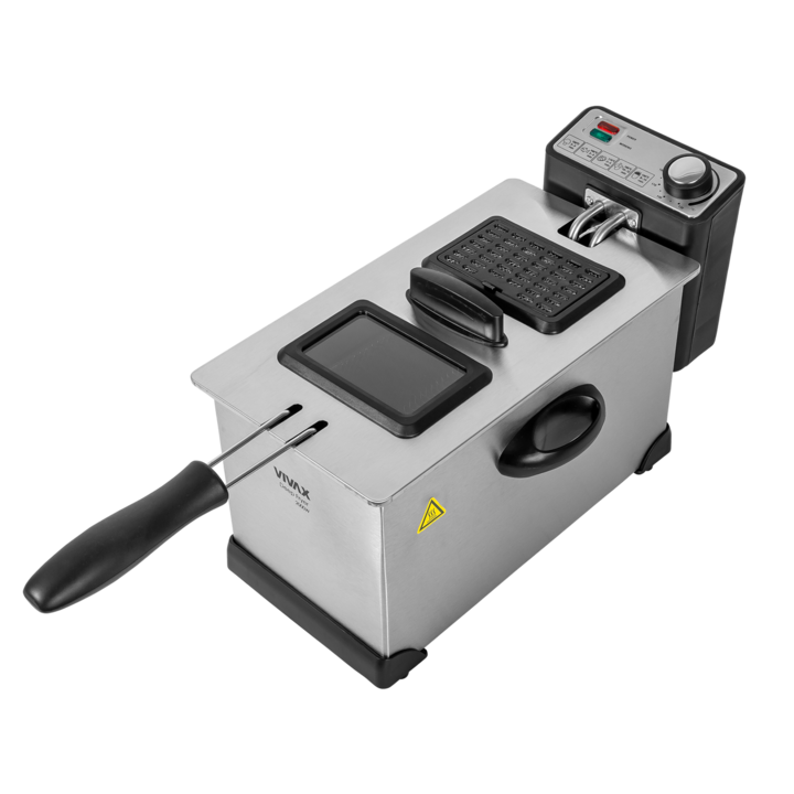 Friteuza cu ulei, VIVAX DF-2003SS, capacitate 3 l, putere 2000 W, Inox, Argintiu