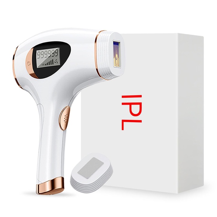 IPL епилатор, LCD дисплей, 5 нива на интензитет, бял