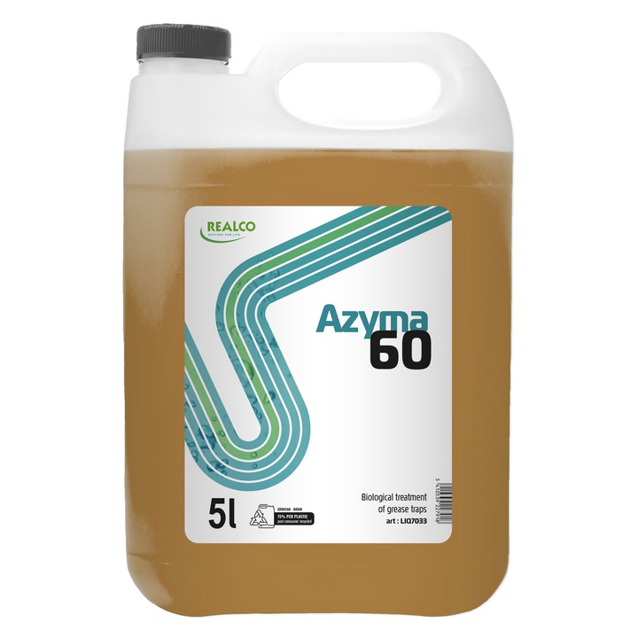 Bioactivator Enzimatic Profesional pentru Separatoare de Grasimi si Statii Epurare Azyma 60 - 5L Realco