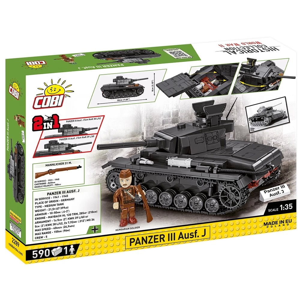 Mua Historical Collection World War II Panzer III Ausf. J Tank,780 Pcs Trên Amazon Mỹ Chính Hãng
