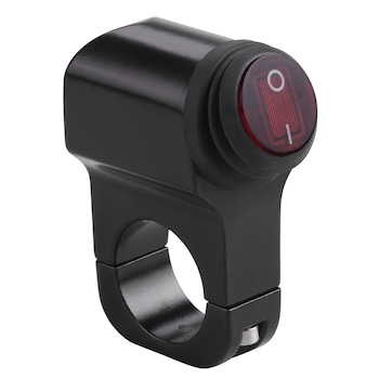 Intrerupator ghidon moto, Axroad Mall, Claxon, lumini si semnalizare, Performanta buna impermeabila, Protectie impotriva coroziunii, Durabile, 12V, Potrivit pentru scuterev, bicicleta, Aliaj aluminiu, Negru