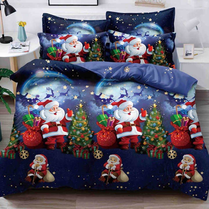Спално бельо за 1 човек, Спално бельо, Santa Claus Jolly V21, Finet, 4 части