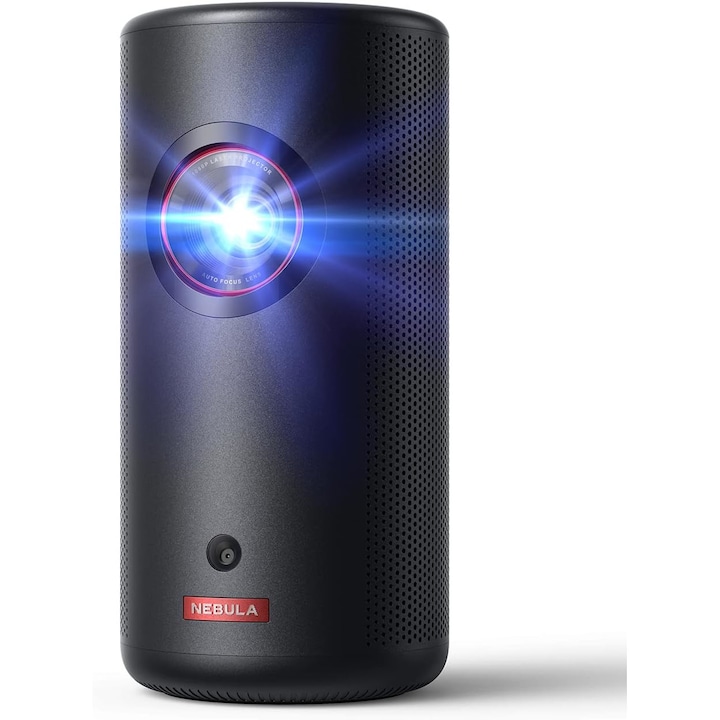 Лазерен преносим видео проектор Anker Nebula Capsule 3, 1080p, WiFi, 300 ANSI-лумена, Dolby Digital, Android TV 11.0, черен
