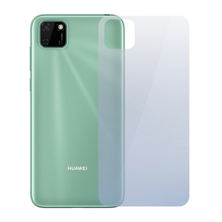 Huawei Y5p kompatibilis InvisibleBack fólia, Hátlap védelem, Szilikon polimer, Prémium ragasztó, Könnyű telepítés, Folyadékmentes, Regenerálható, Teljes ragasztó