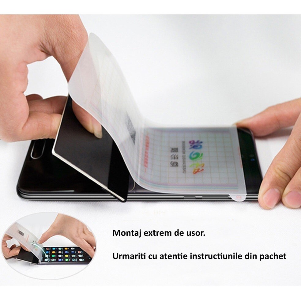 Folie Protectie Maxcell din Silicon Regenerabil Hydro Gel full screen pentru Samsung Galaxy A34 5G Transparent