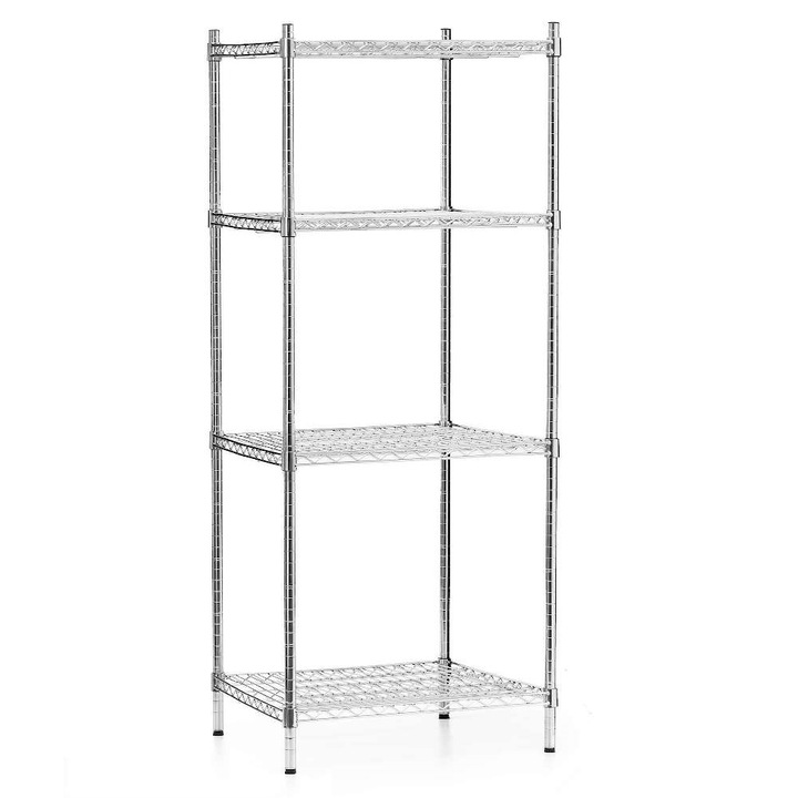 Стелаж за съхранение FORGAST FG15135, Хромирана стомана, Сгъваема, 61x61x180 см