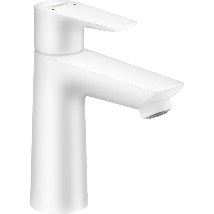 Смесител за мивка Hansgrohe Talis E 110 , С вентил, Едноръкохватков, Бял мат