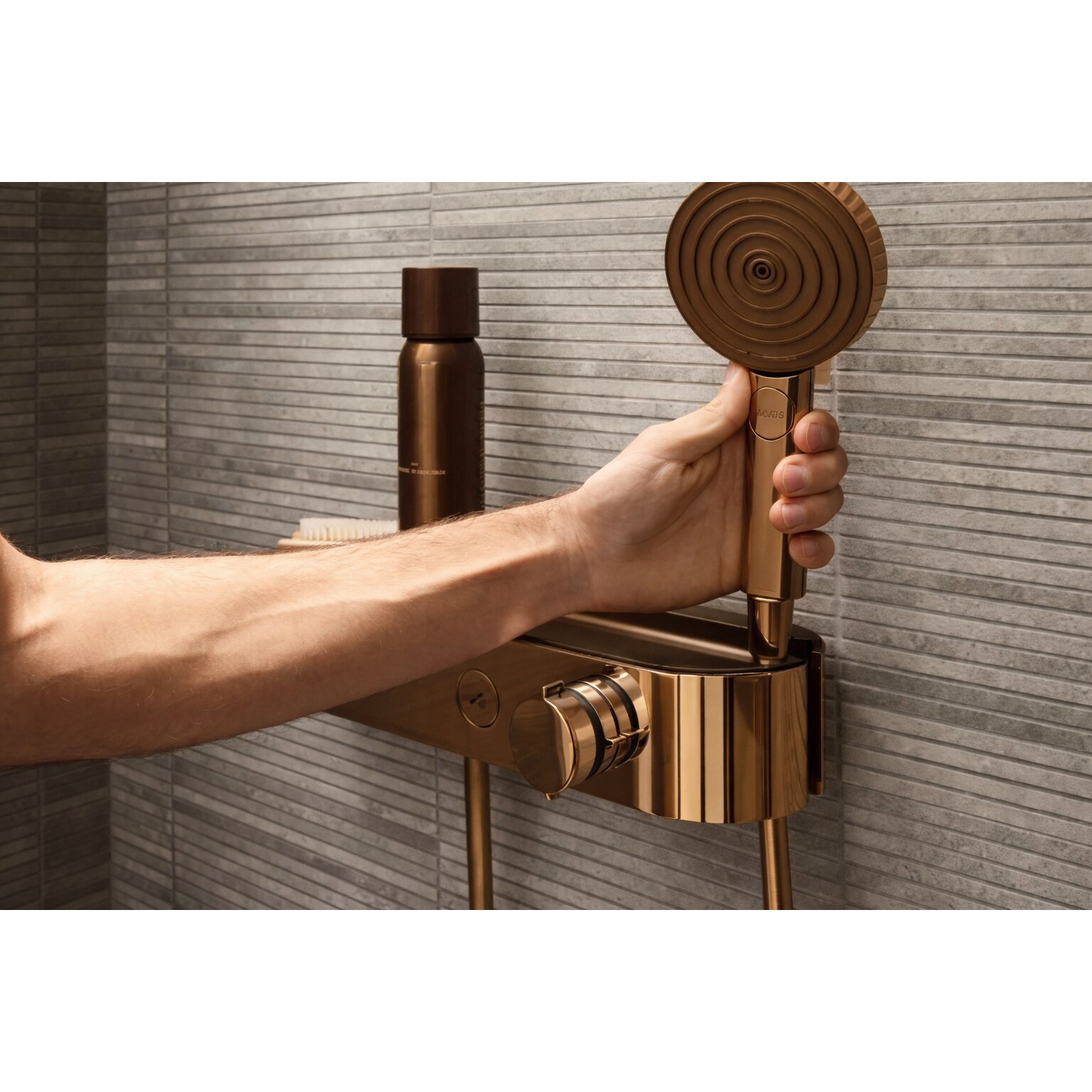 Para Dus Hansgrohe Pulsify Select Relaxation 105 3 Jeturi Bronz EMAG ro hansgrohe-pulsify-s-puro-260-bruses-t-vandsparende-b-rstet-bronze