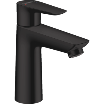 Baterie lavoar Hansgrohe Talis E 110, cu ventil, negru mat