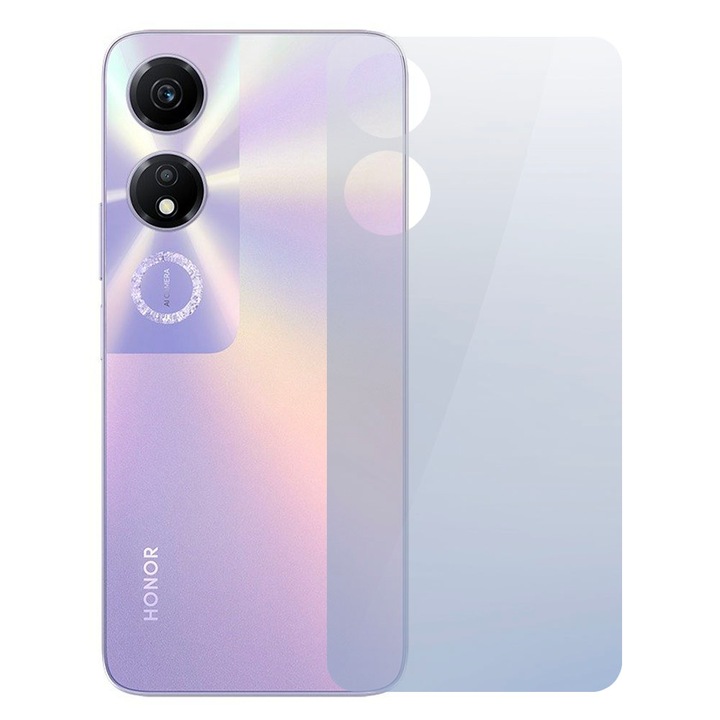 InvisibleBack филм, съвместим с Honor Play 40, Защита на задния капак, Силиконов полимер, Премиум лепило, Лесен монтаж, Без течност, Регенерируем, Цялостно лепило