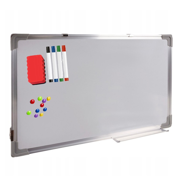 Tabla magnetica cu prindere pe perete, Zola, 4 markere colorate