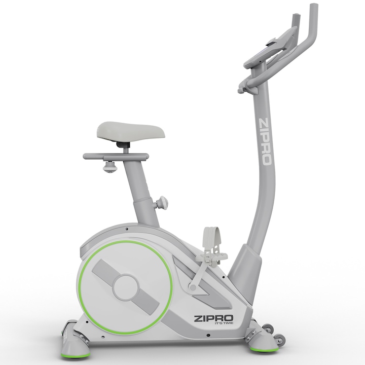 Велоергометър Zipro Rave White, Магнитен, Маховик 5 кг, Максимално тегло на потребителя 120 кг