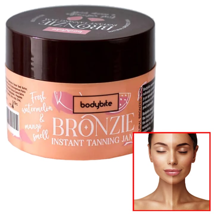 Crema autobronzanta, bronz natural, mai intunecat, mai intens, hidrateaza, pentru plaja sau solar, 200ml - BRONZIE