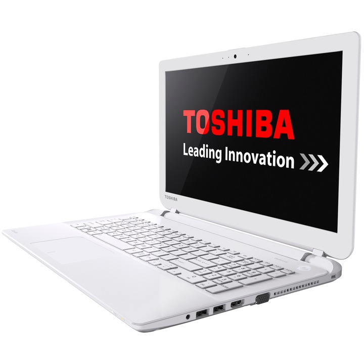 Laptop Toshiba Satellite L50-B-1DH cu procesor Intel® Core™ i3-4005U 1.70GHz, Haswell, 4GB, 500GB, Intel® HD Graphics, FreeDOS, White