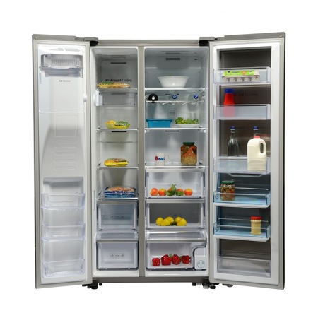 Side by side Full No Frost Samsung RH57H90507F, Food SwowCase, 570 l, Clasa A+, H 177 cm, Inox