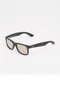 Ray-Ban Ochelari de soare negru mat cu lentile oglinda 54-16-145 Ray-Ban Ochelari de soare negru mat cu lentile oglinda 54-16-145