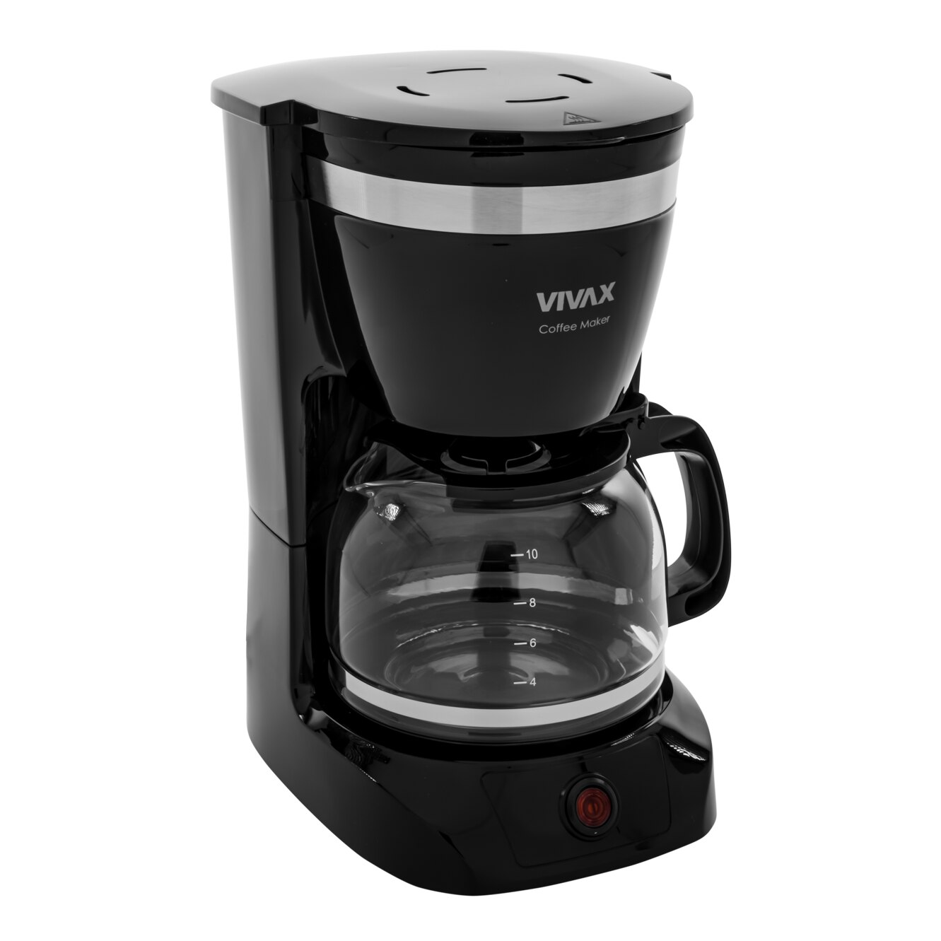 Aparat de cafea cu filtru, VIVAX CM-08126F, capacitate 1.25 L, putere 800 W, Negru
