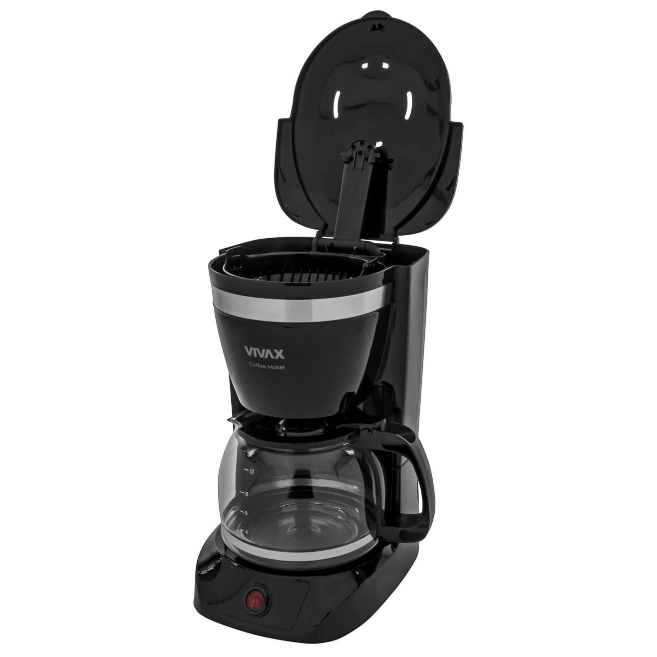 Aparat de cafea cu filtru, VIVAX CM-08126F, capacitate 1.25 L, putere 800 W, Negru