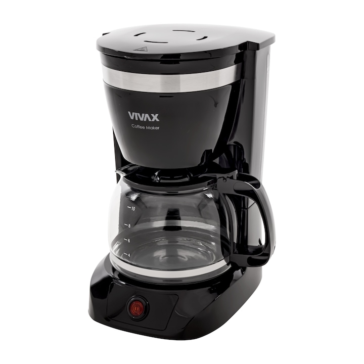 Aparat de cafea cu filtru, VIVAX CM-08126F, capacitate 1.25 L, putere 800 W, Negru