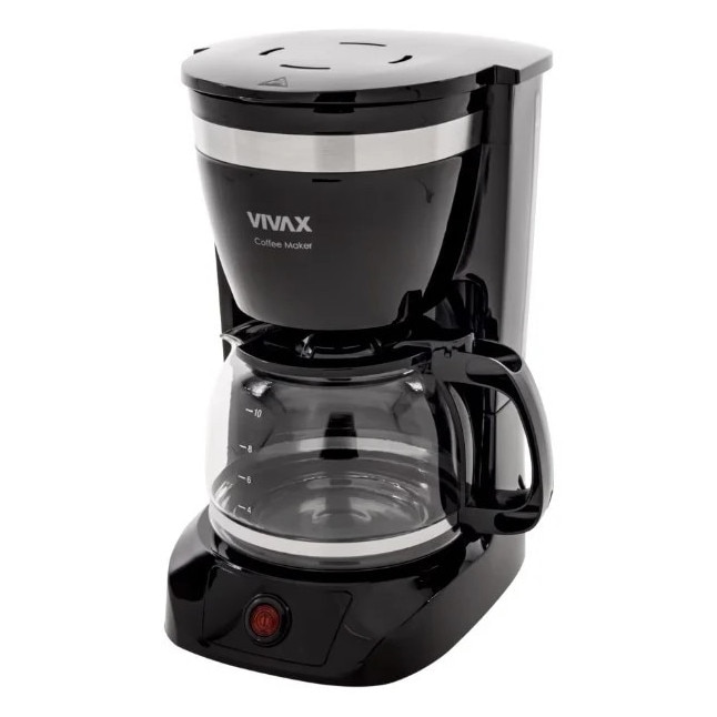 Aparat de cafea cu filtru, VIVAX CM-08126F, capacitate 1.25 L, putere 800 W, Negru