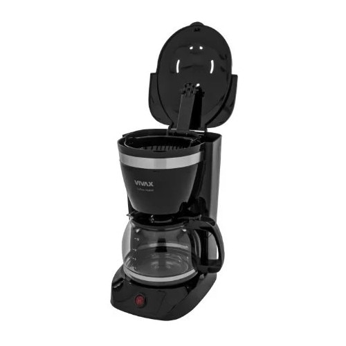 Aparat de cafea cu filtru, VIVAX CM-08126F, capacitate 1.25 L, putere 800 W, Negru