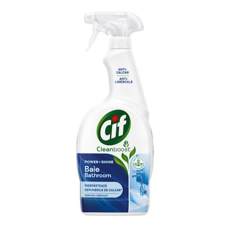 Solutie de curatare baie CIF Power & Shine Spray Anticalcar, 750 ml