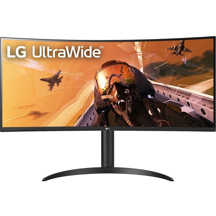 Монитор LG UltraWide 34WP75CP-B, 34", VA, 3440 x 1440, USB Type-C с DisplayPort ф-я, 2 x USB 3.0 Downstream, 2 x HDMI, 1 x Audio Out, DisplayPort, Вградени високоговорители 2 x 7W