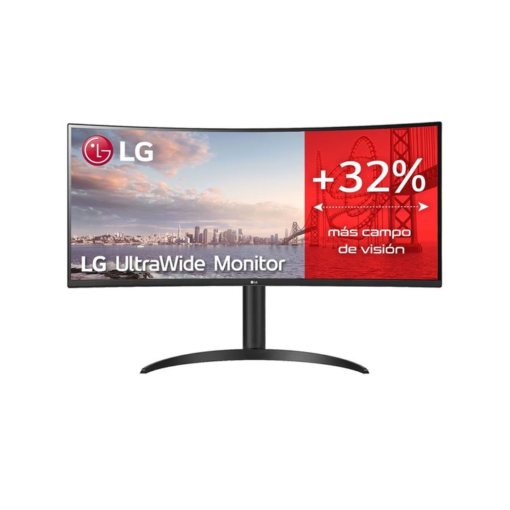LG 34WP75CP-B, 34", Wide Quad HD, Fekete, Monitor
