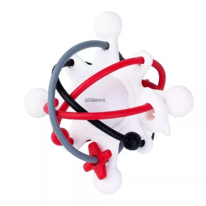 Gyermek rágójáték, Gili Gums, Gumi/műanyag, 0 hónapos+, Többszínű