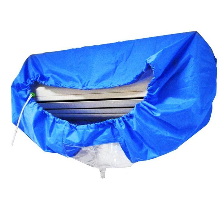 Husa pentru aparat aer conditionat, Sunmostar, PVC, Albastru
