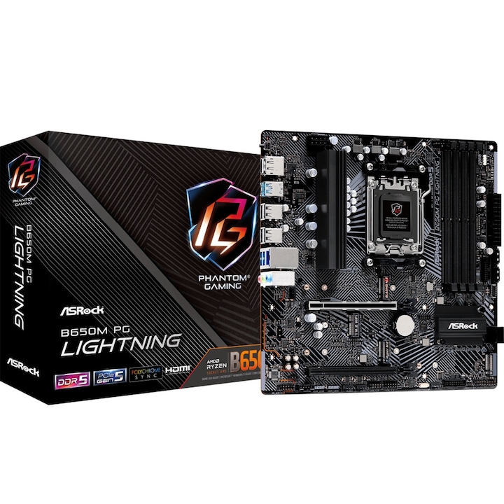 Дънна платка Asrock B650M Phantom Gaming Lightning 90-MXBMV0-A0UAYZ