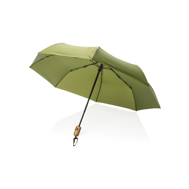 Автоматичен бамбуков чадър XD Design, Полиетилен, 21-инчов, Зелен, 57 x 94см